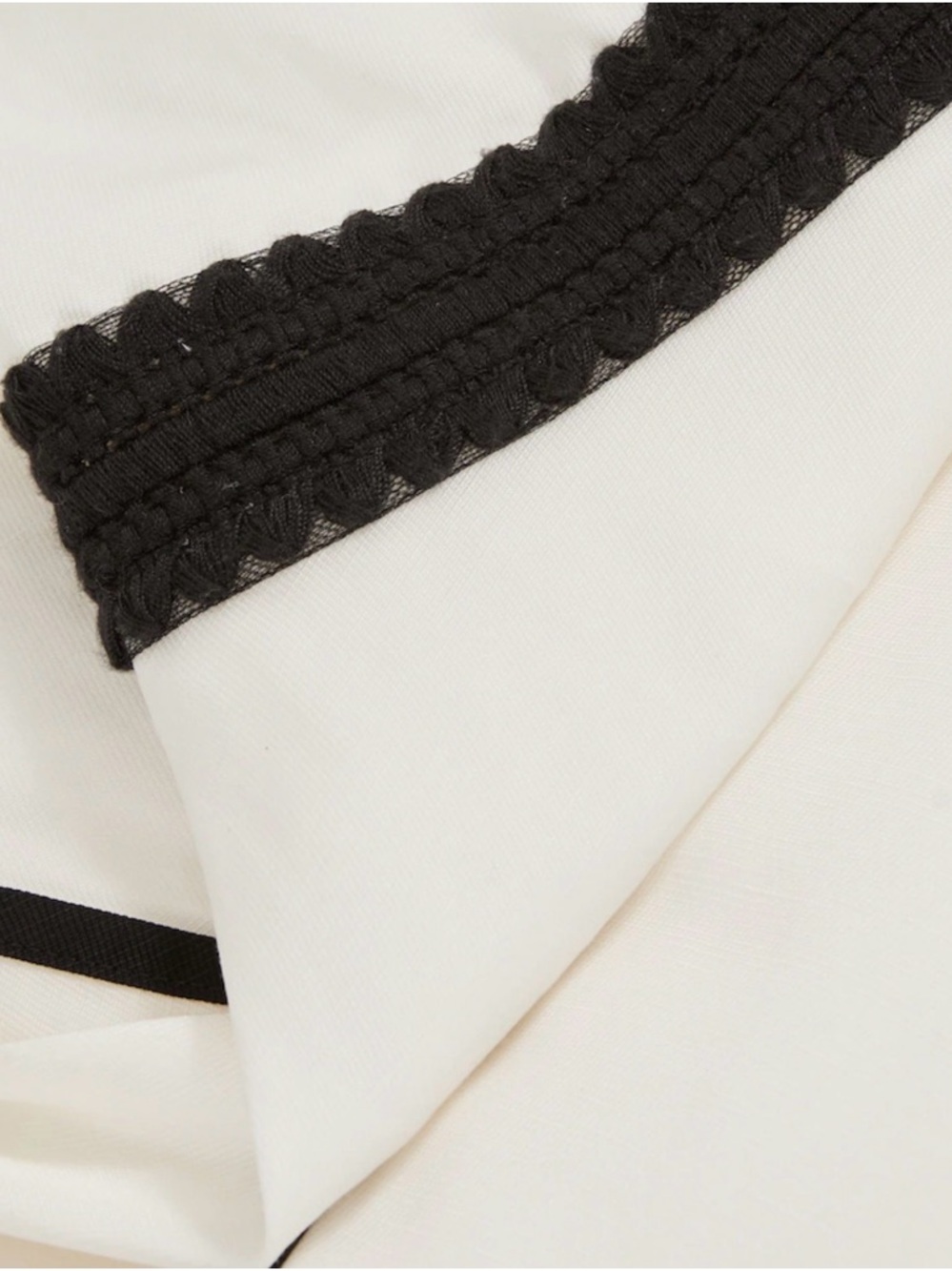 Reiss Ivory and Black Contrast-Trim Midi Dress - Picture 5 of 8